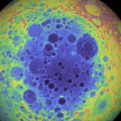 Moon's south pole impact basin - NASA/GSFC/University of Arizona